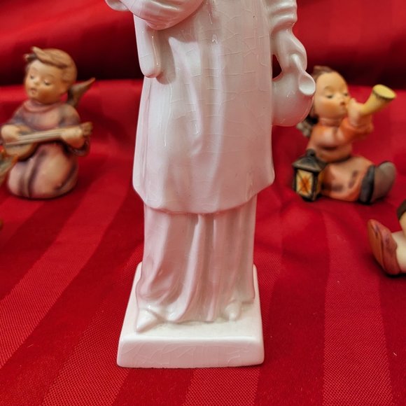 Vintage 1956, White Goebel Sacrart Statue of St. Joseph, The Carpenter 7.5" Tall - Picture 2 of 10